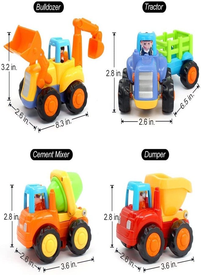 SELLMONK Unbreakable Toy Friction Powered Cars Push and Go Vehicles Toys for Children Boys Girls Kids (4 Pcs) - Image 4